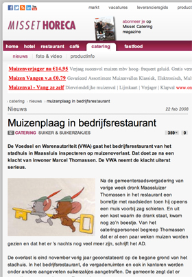 artikel muizenplaag misset horeca